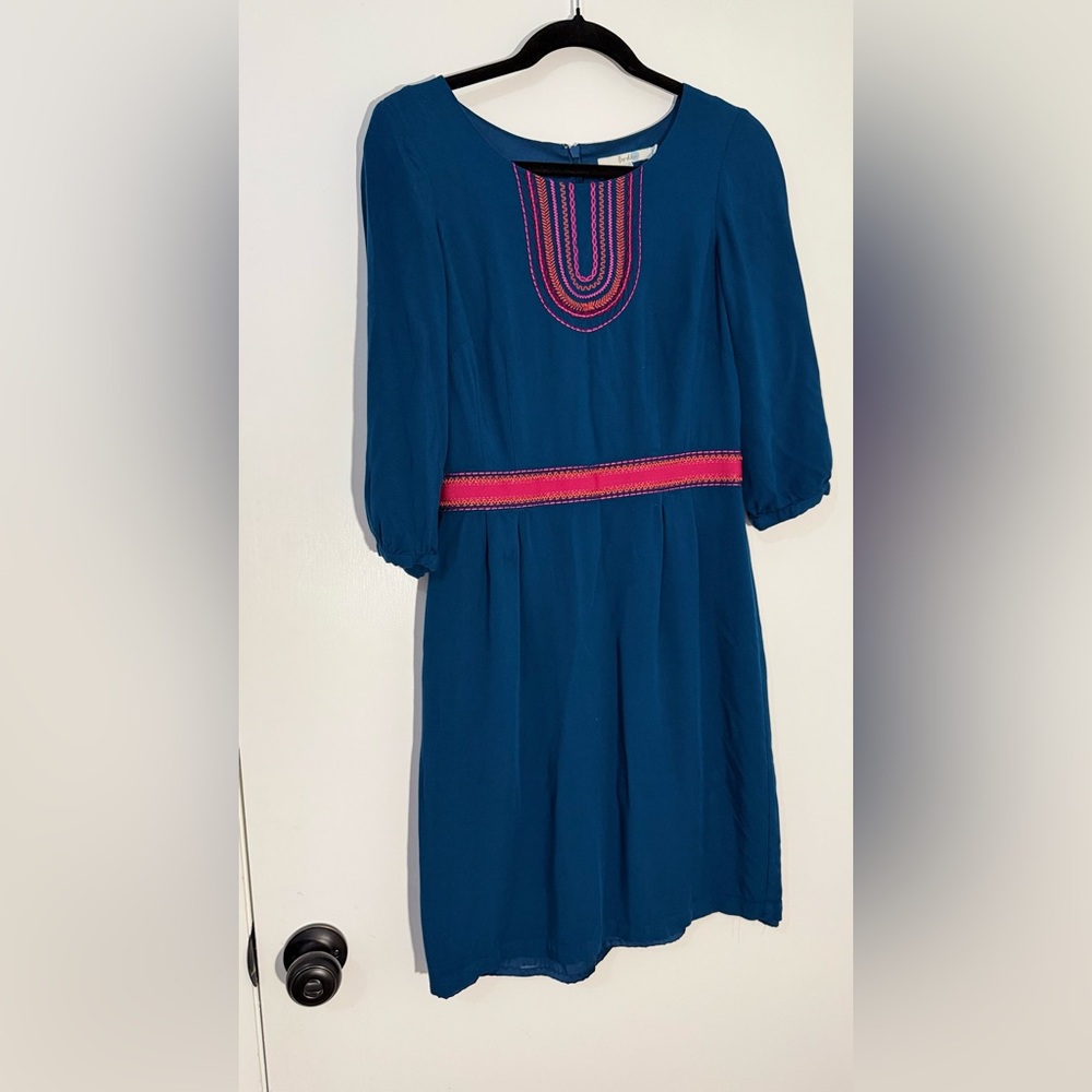 Boden Navy and Fuchsia Kids Dress
